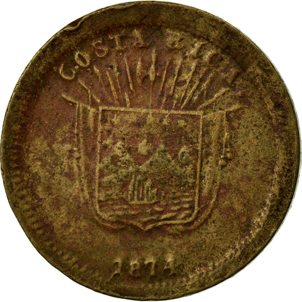 Monnaie, Costa Rica, Centavo, 1874, TB+, Copper-nickel, KM:120