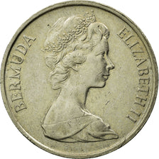 Coin, Bermuda, Elizabeth II, 25 Cents, 1981, EF(40-45), Copper-nickel, KM:18