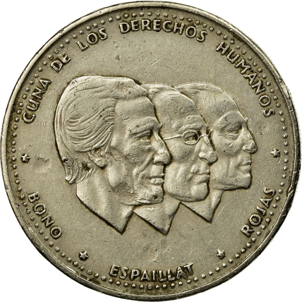 Moneda, República Dominicana, 1/2 Peso, 1987, Dominican Republic Mint, MBC