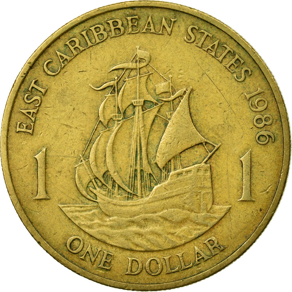 Coin, East Caribbean States, Elizabeth II, Dollar, 1986, EF(40-45)