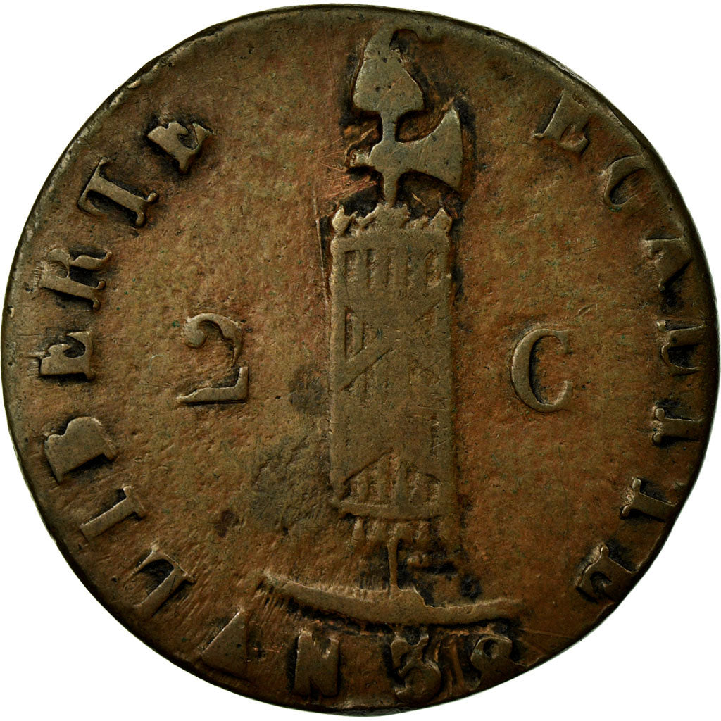Coin, Haiti, 2 Centimes, 1841, EF(40-45), Copper, KM:A22