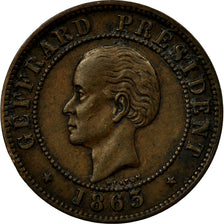 Coin, Haiti, 10 Centimes, 1863, EF(40-45), Bronze, KM:40