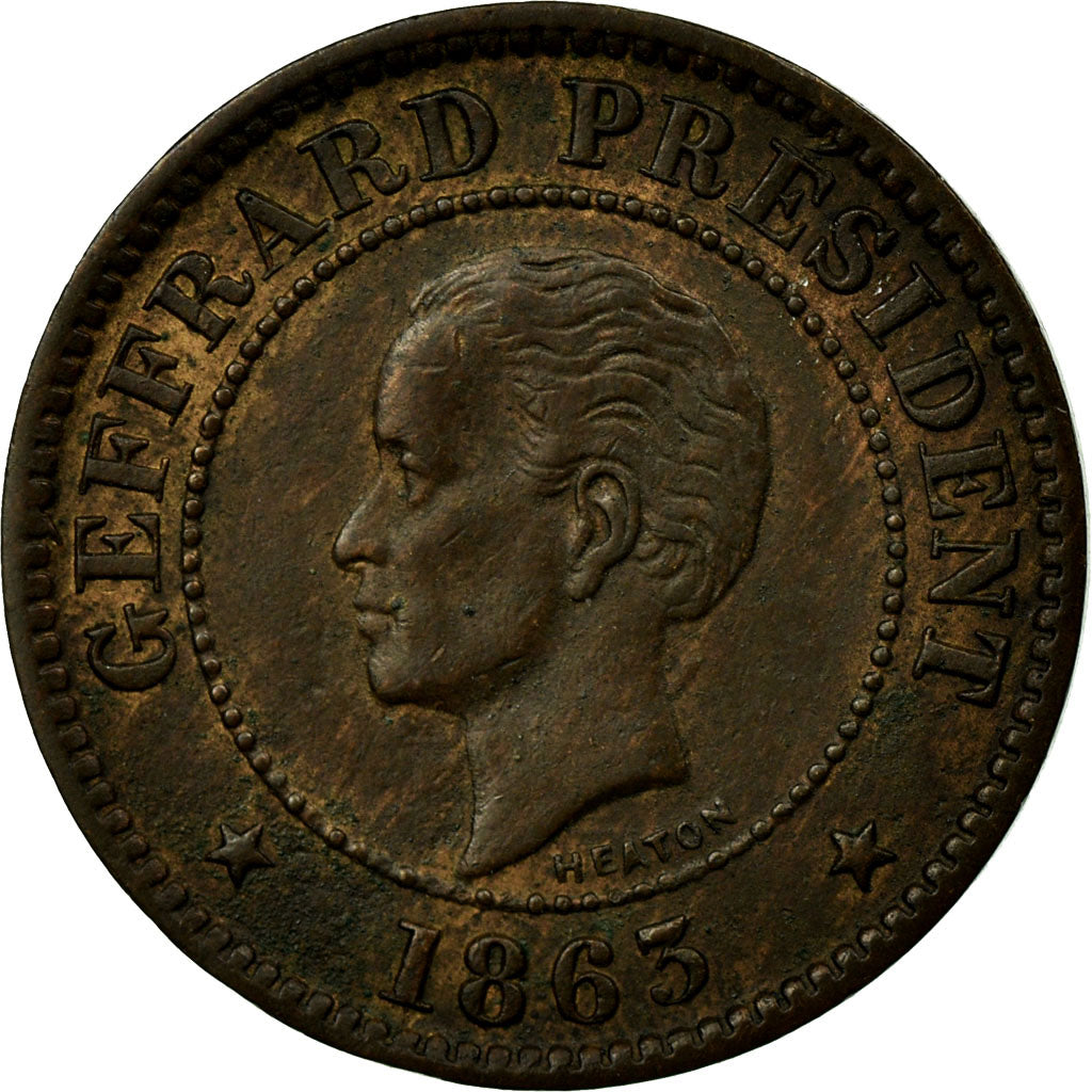 Coin, Haiti, 5 Centimes, 1863, EF(40-45), Bronze, KM:39