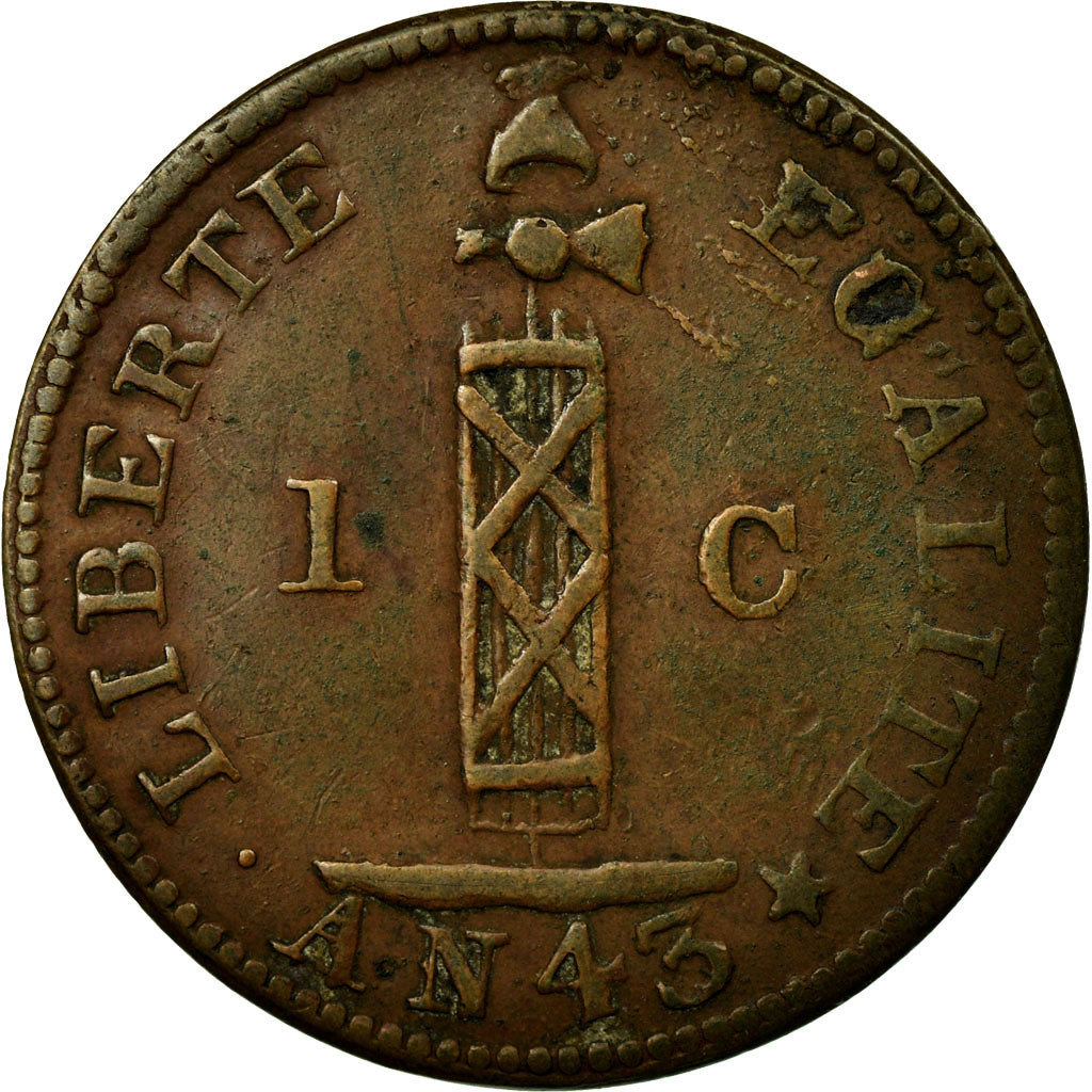 Munten, Haïti, Centime, 1846, ZF, Koper, KM:24