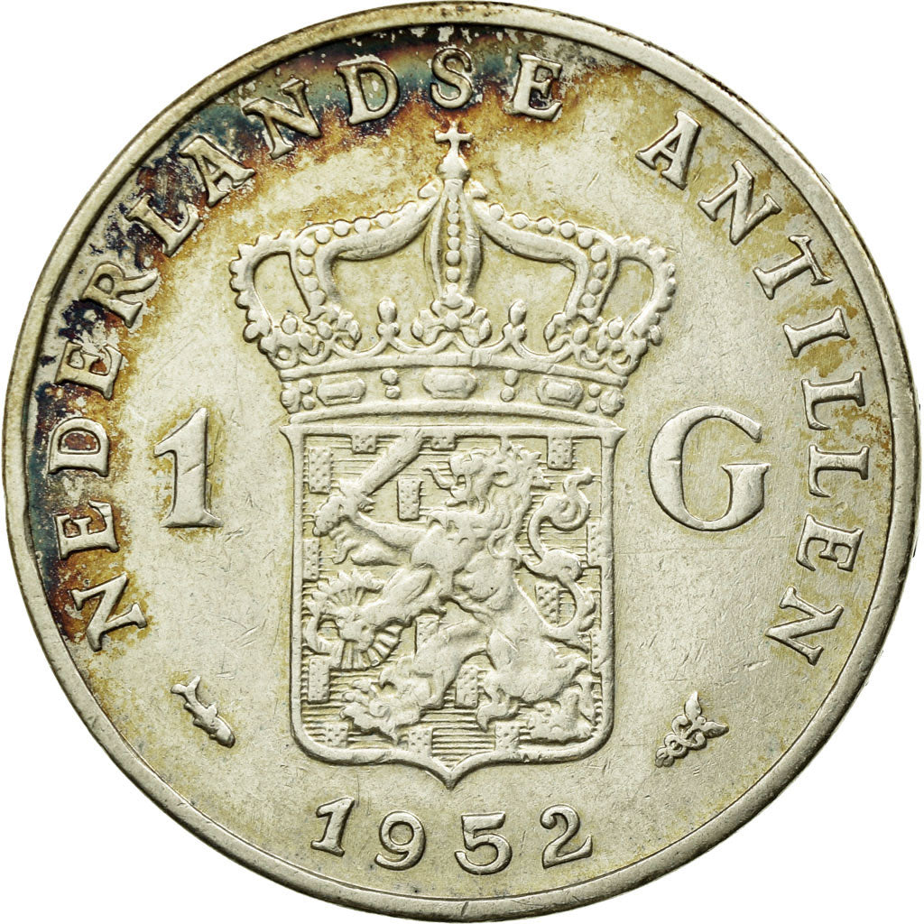 Monnaie, Netherlands Antilles, Juliana, Gulden, 1952, TTB, Argent, KM:2