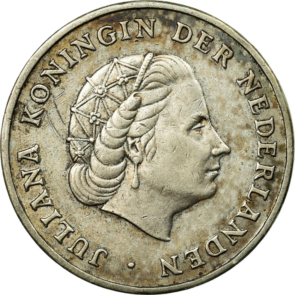 Coin, Netherlands Antilles, Juliana, Gulden, 1952, EF(40-45), Silver, KM:2