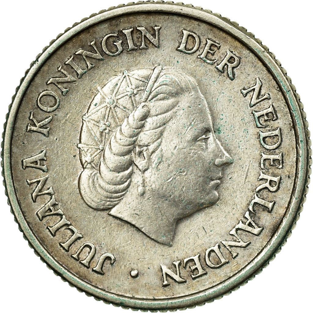 Moneta, Antille olandesi, Juliana, 1/4 Gulden, 1956, BB, Argento, KM:4