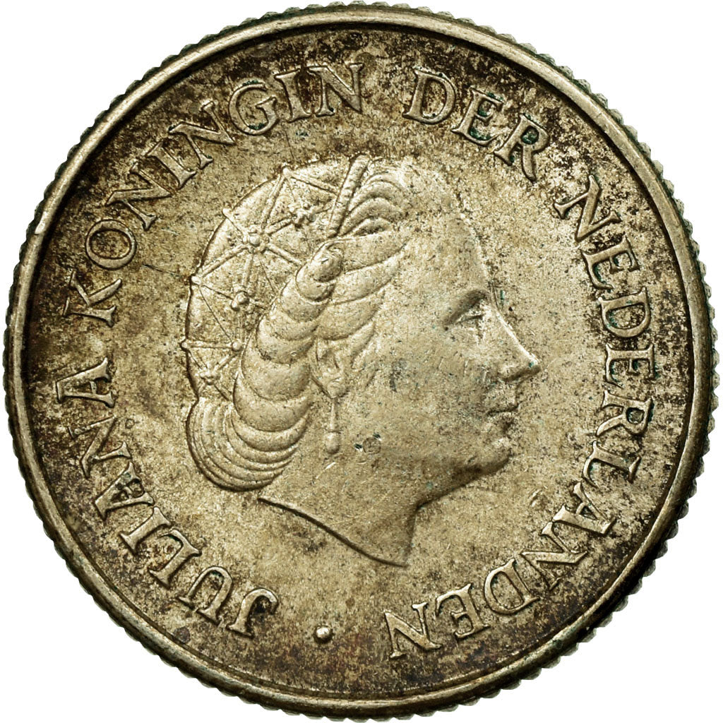 Moneta, Antille olandesi, Juliana, 1/4 Gulden, 1962, BB, Argento, KM:4