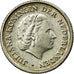 Coin, Netherlands Antilles, Juliana, 1/10 Gulden, 1956, EF(40-45), Silver, KM:3