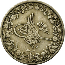 Coin, Egypt, Abdul Hamid II, 2/10 Qirsh, 1904, Misr, EF(40-45), Copper-nickel