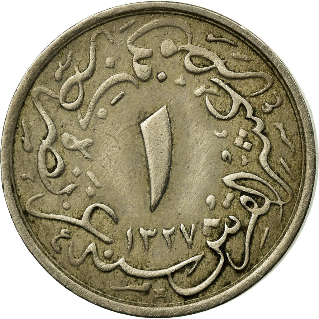 Monnaie, Égypte, Muhammad V, 1/10 Qirsh, 1913, Misr, TTB, Copper-nickel, KM:302