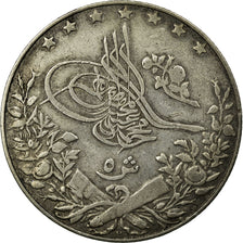 Coin, Egypt, Muhammad V, 5 Qirsh, 1911, Misr, EF(40-45), Silver, KM:308