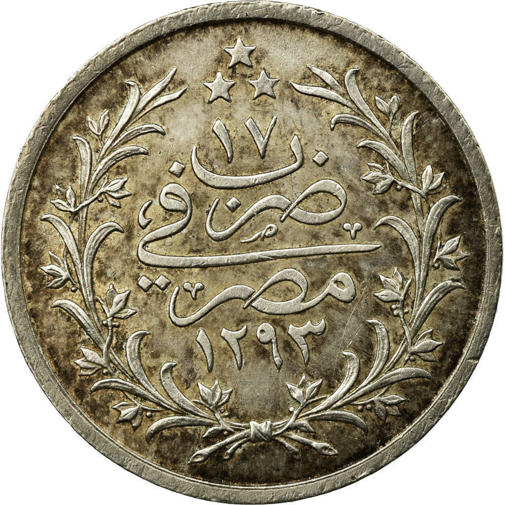 Coin, Egypt, Abdul Hamid II, Qirsh, 1891, Misr, EF(40-45), Silver, KM:292