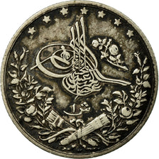 Coin, Egypt, Abdul Hamid II, Qirsh, 1884, Misr, EF(40-45), Silver, KM:292