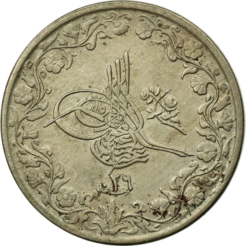 Coin, Egypt, Abdul Hamid II, 5/10 Qirsh, 1903, Misr, EF(40-45), Copper-nickel