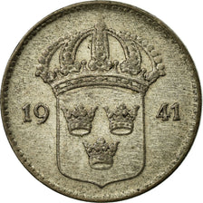 Coin, Sweden, Gustaf V, 10 Öre, 1941, EF(40-45), Silver, KM:780