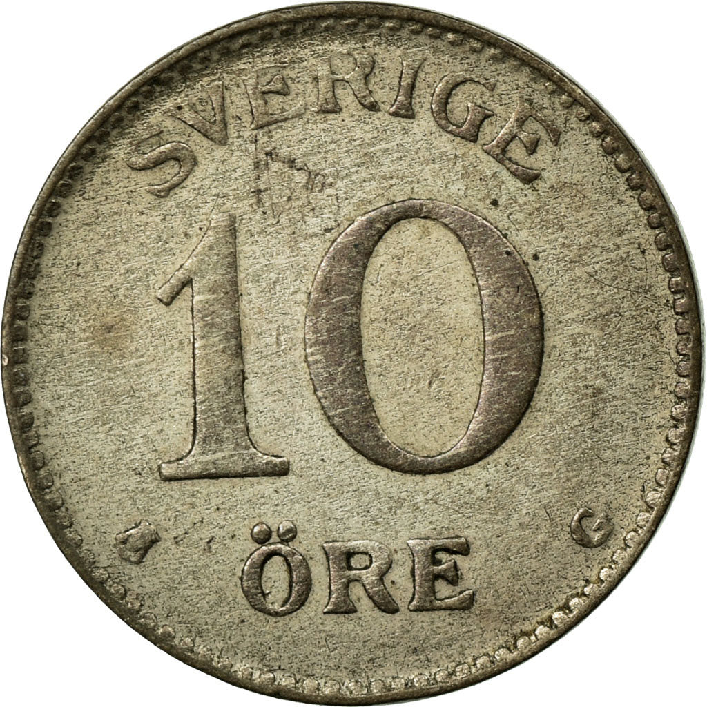 Coin, Sweden, Gustaf V, 10 Öre, 1941, EF(40-45), Silver, KM:780