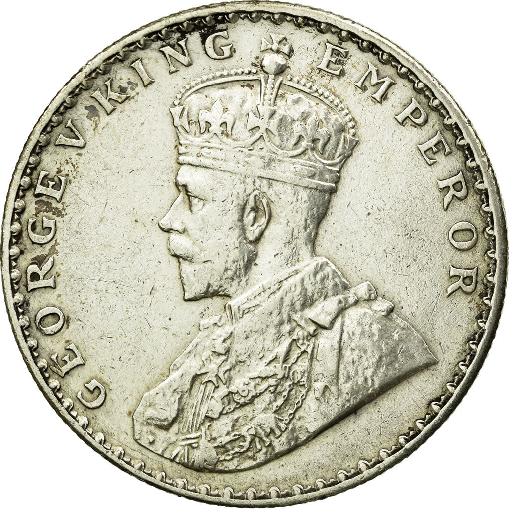 Coin, INDIA-BRITISH, George V, Rupee, 1912, EF(40-45), Silver, KM:524