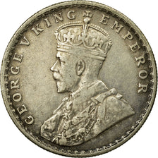 Munten, INDIA-BRITS, George V, Rupee, 1917, ZF, Zilver, KM:524