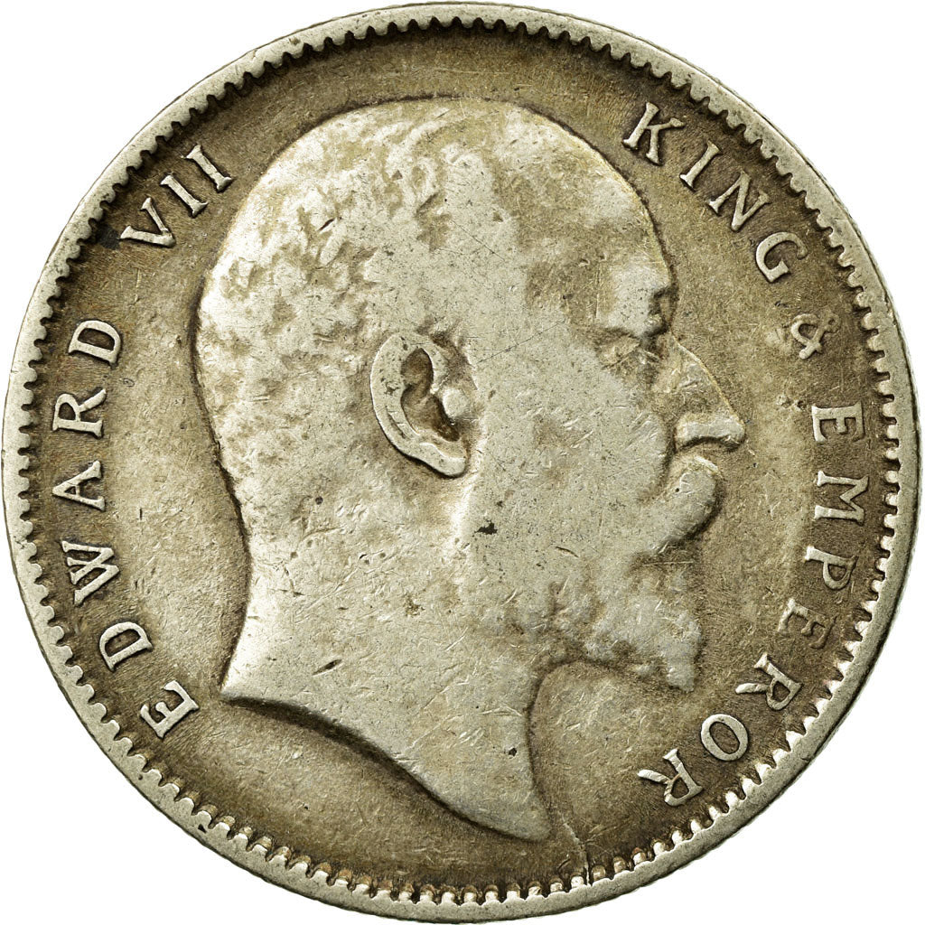 Coin, INDIA-BRITISH, Edward VII, Rupee, 1904, EF(40-45), Silver, KM:508