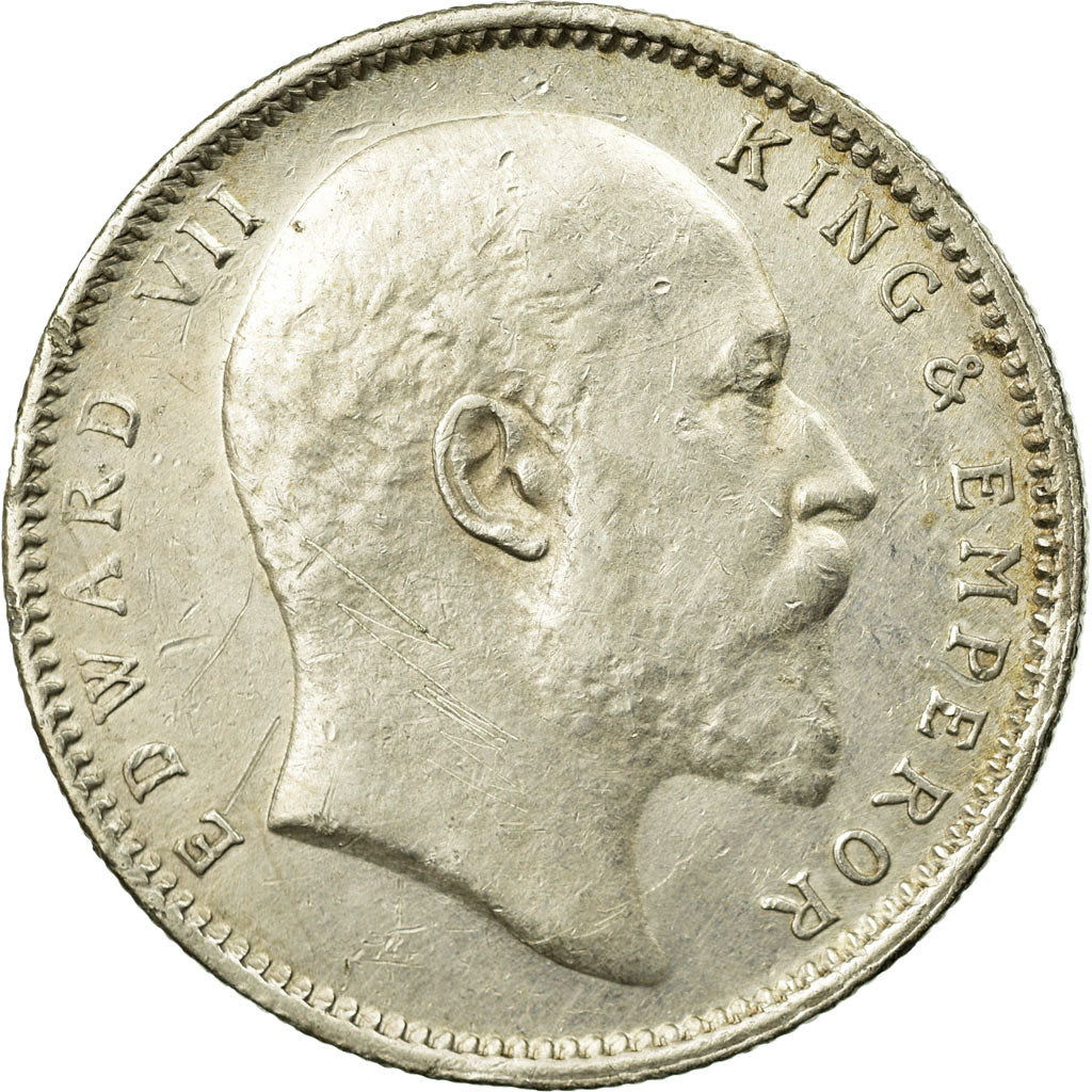 Coin, INDIA-BRITISH, Edward VII, Rupee, 1903, EF(40-45), Silver, KM:508