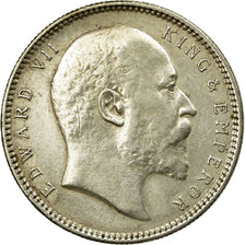 Coin, INDIA-BRITISH, Edward VII, Rupee, 1907, EF(40-45), Silver, KM:508