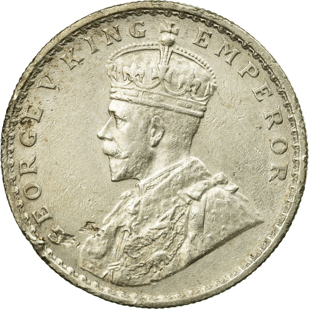 Coin, INDIA-BRITISH, George V, Rupee, 1915, EF(40-45), Silver, KM:524