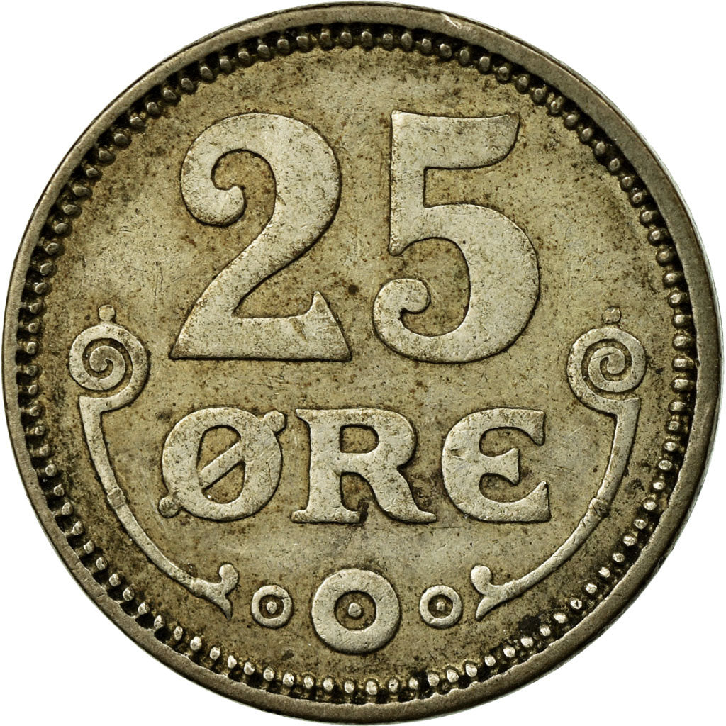 Coin, Denmark, Christian X, 25 Öre, 1919, Copenhagen, EF(40-45), Silver