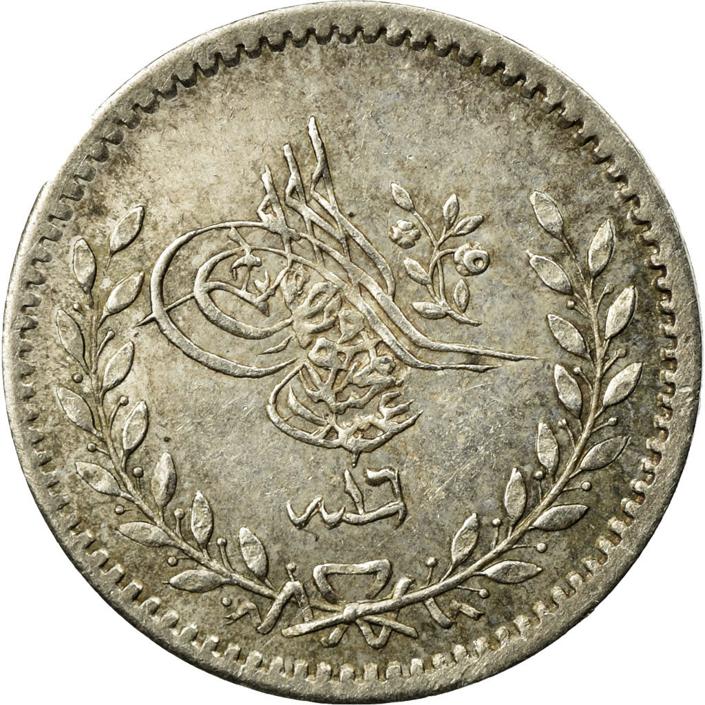 Coin, Turkey, Abdul Mejid, 20 Para, 1854, Qustantiniyah, EF(40-45), Silver
