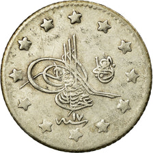 Coin, Turkey, Abdul Hamid II, Kurush, 1891, Qustantiniyah, EF(40-45), Silver