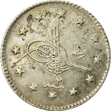 Coin, Turkey, Muhammad V, Kurush, 1910, Qustantiniyah, EF(40-45), Silver, KM:748