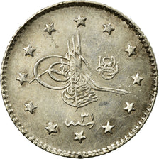 Coin, Turkey, Abdul Hamid II, Kurush, 1905, Qustantiniyah, EF(40-45), Silver