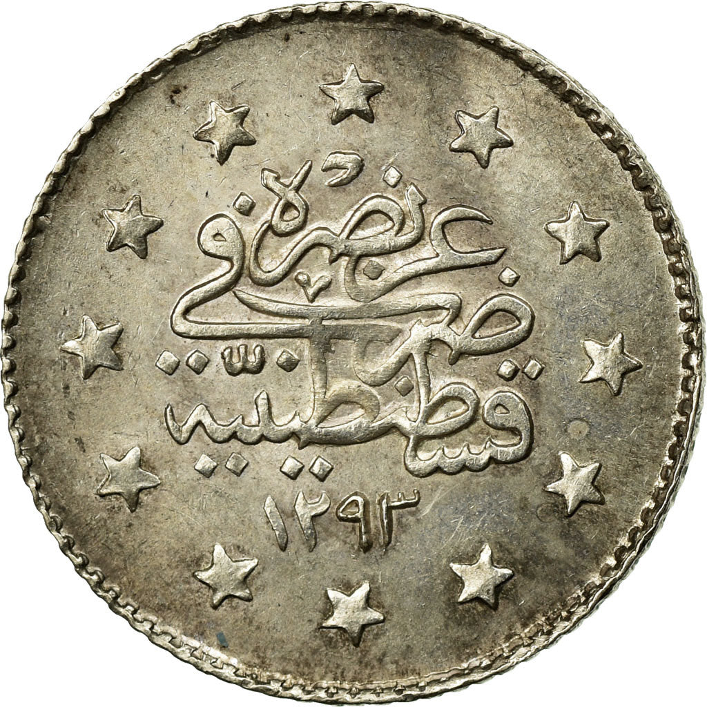 Coin, Turkey, Abdul Hamid II, Kurush, 1905, Qustantiniyah, EF(40-45), Silver