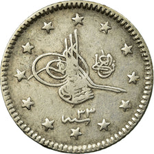 Coin, Turkey, Abdul Hamid II, Kurush, 1897, Qustantiniyah, EF(40-45), Silver