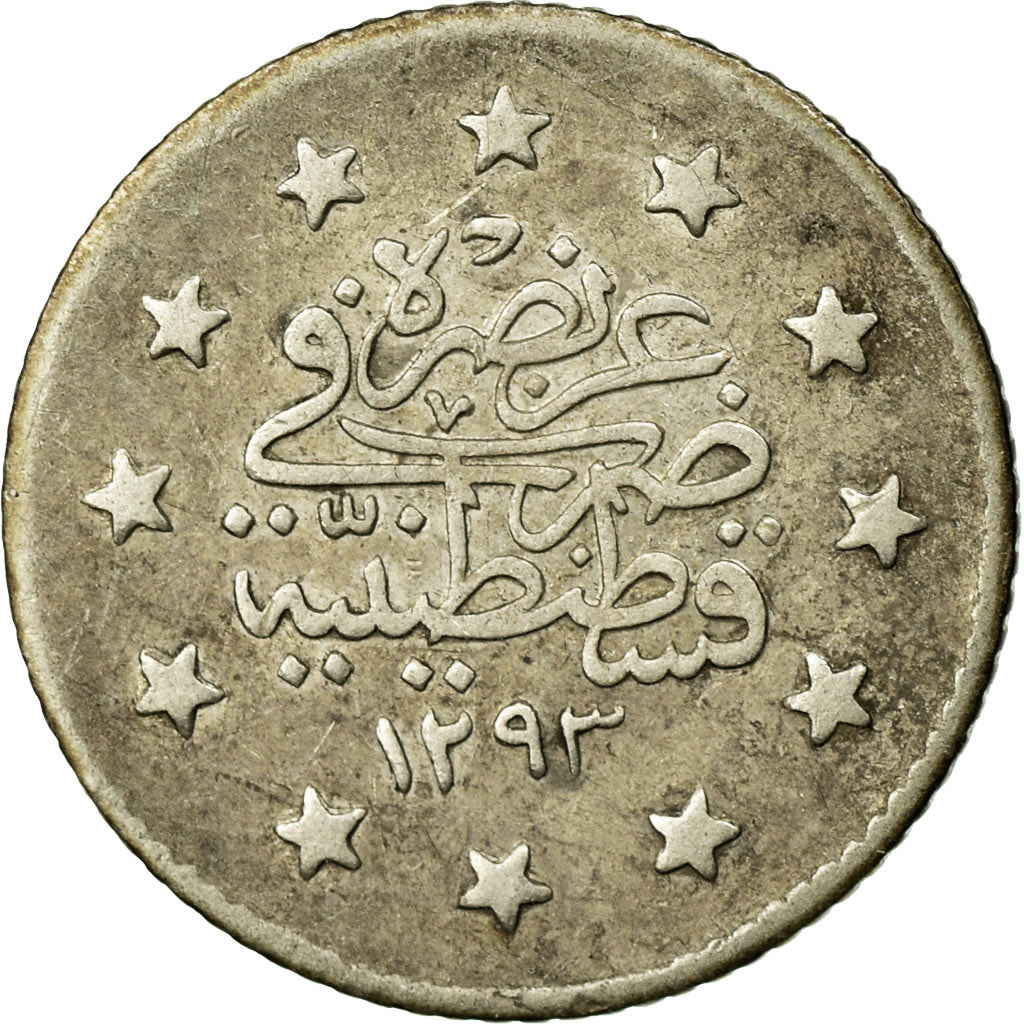 Coin, Turkey, Abdul Hamid II, Kurush, 1903, Qustantiniyah, EF(40-45), Silver