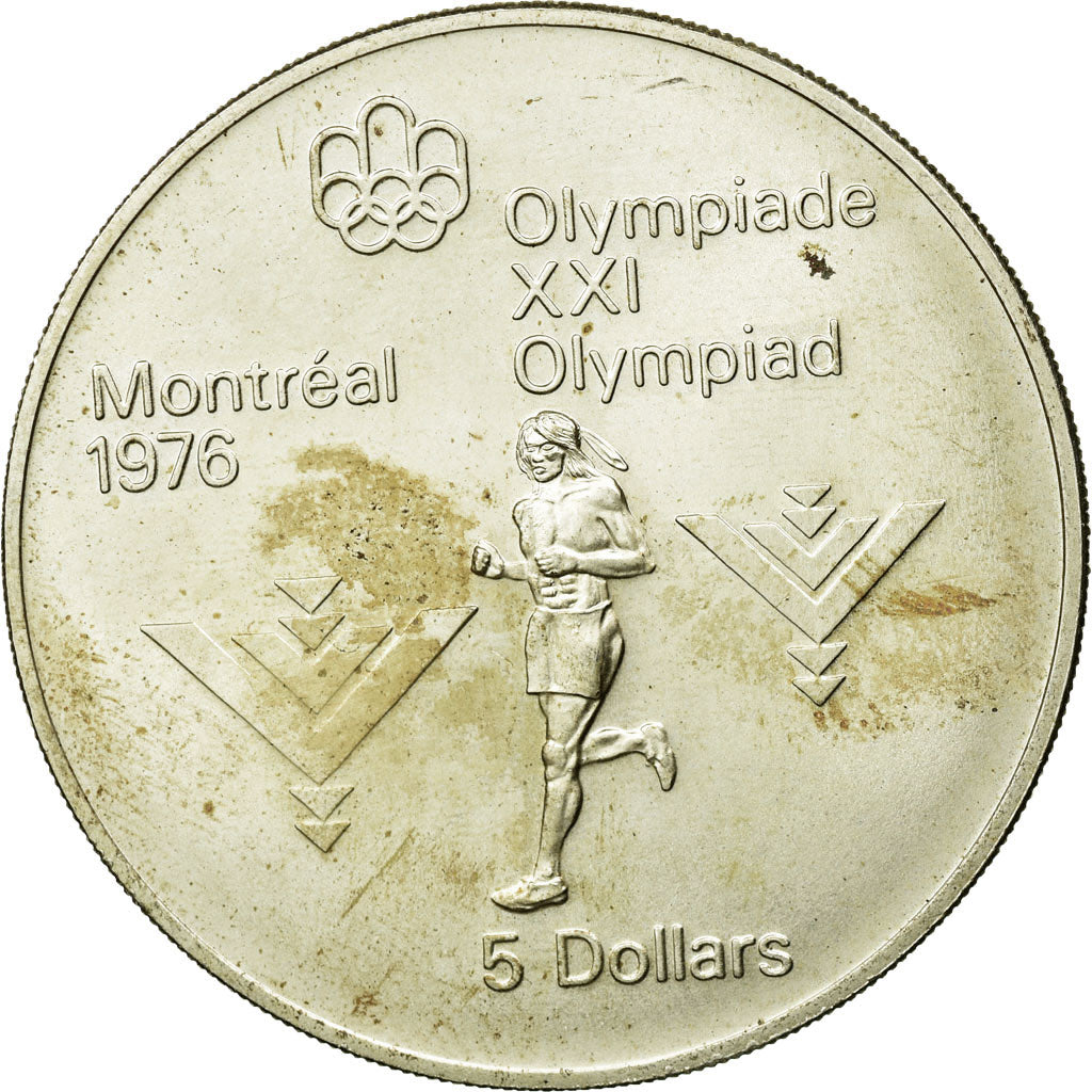 Moeda, Canadá, Elizabeth II, 5 Dollars, 1975, Royal Canadian Mint, Ottawa