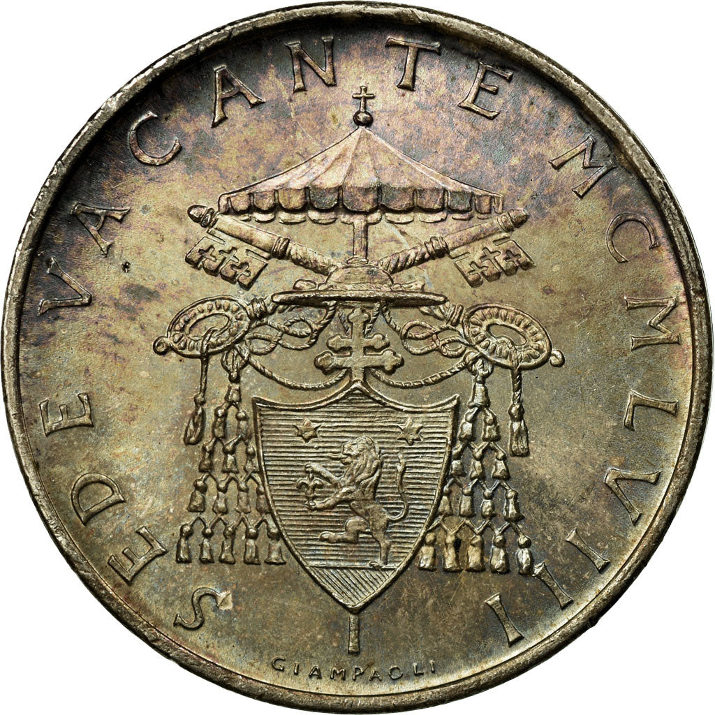 Moneta, CITTÀ DEL VATICANO, Sede Vacante, 500 Lire, 1958, Roma, BB, Argento