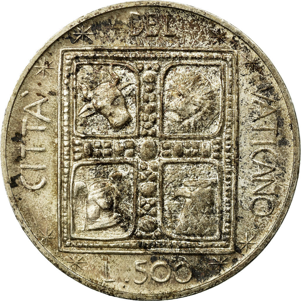 Coin, VATICAN CITY, Paul VI, 500 Lire, 1977, Roma, VF(30-35), Silver, KM:132