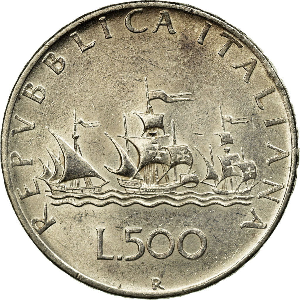 Coin, Italy, 500 Lire, 1958, Rome, AU(55-58), Silver, KM:98