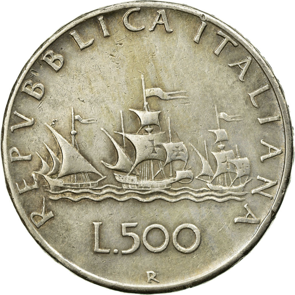 Coin, Italy, 500 Lire, 1960, Rome, EF(40-45), Silver, KM:98