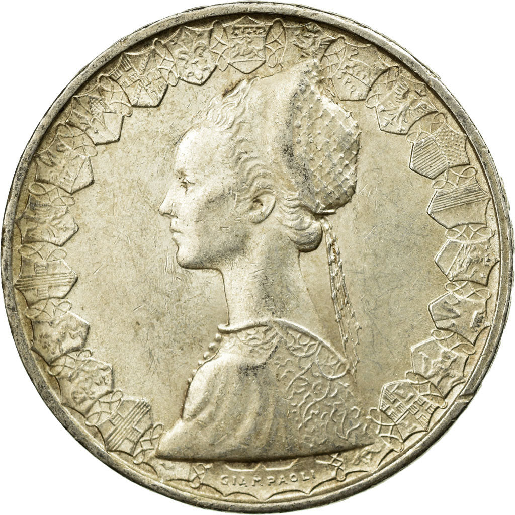 Coin, Italy, 500 Lire, 1958, Rome, EF(40-45), Silver, KM:98