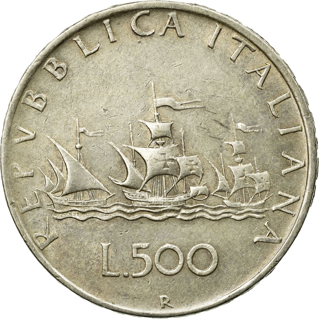 Coin, Italy, 500 Lire, 1959, Rome, EF(40-45), Silver, KM:98
