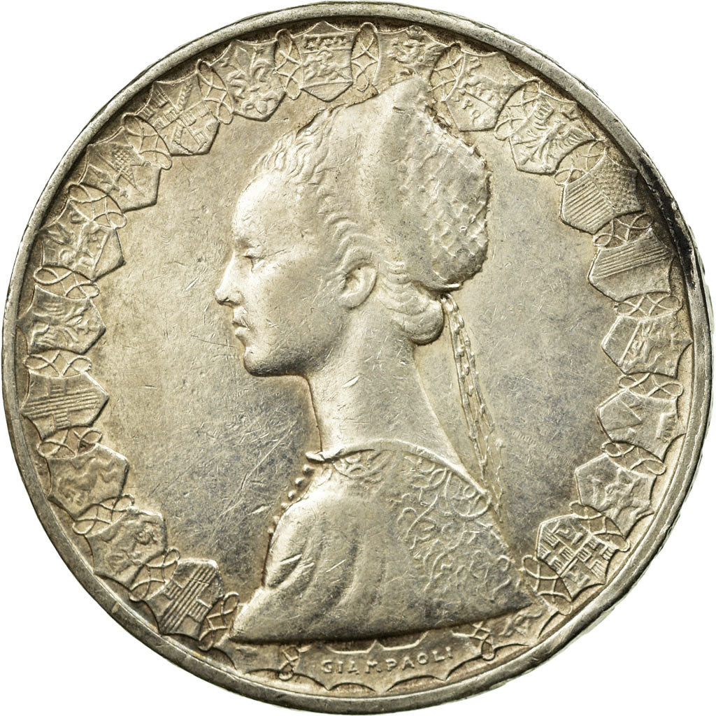Coin, Italy, 500 Lire, 1958, Rome, VF(30-35), Silver, KM:98