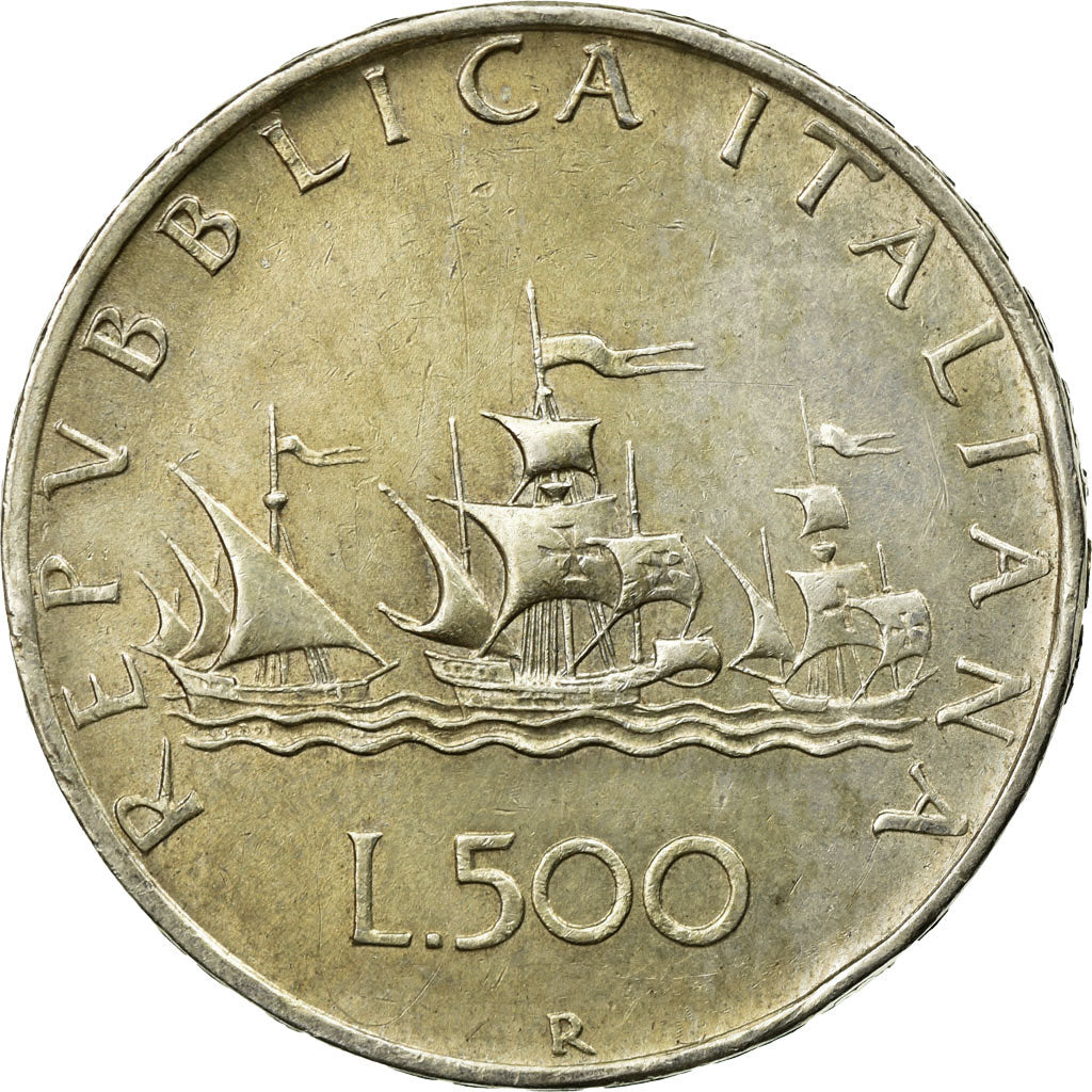 Coin, Italy, 500 Lire, 1960, Rome, EF(40-45), Silver, KM:98