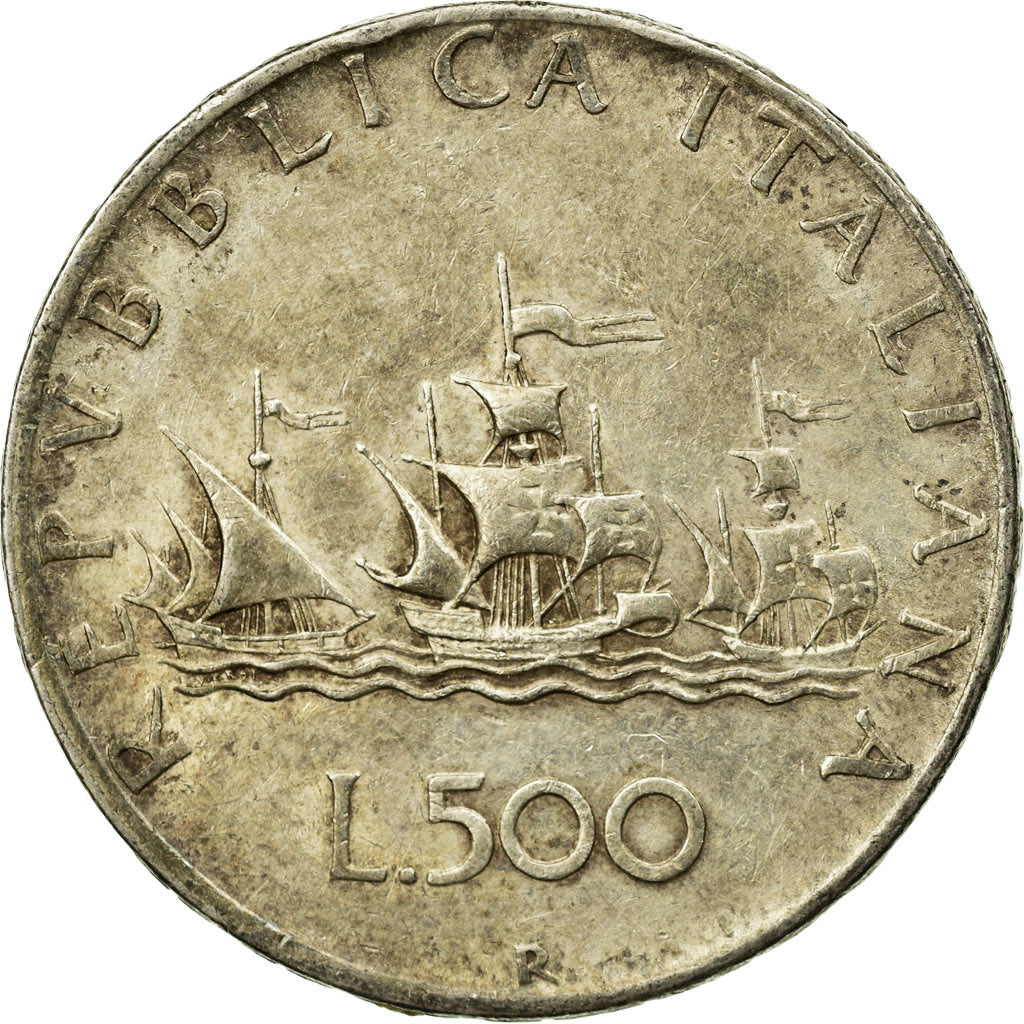 Coin, Italy, 500 Lire, 1958, Rome, VF(30-35), Silver, KM:98