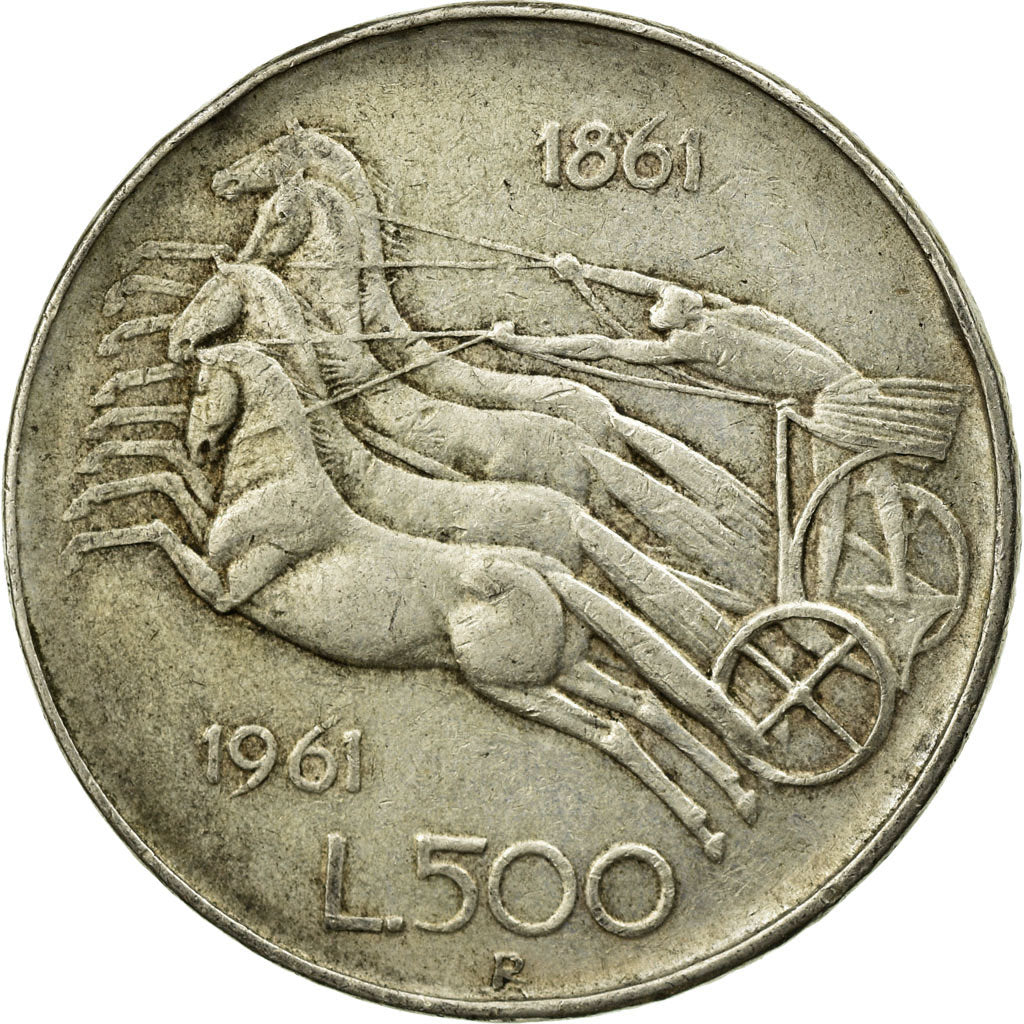 Monnaie, Italie, 500 Lire, 1961, Rome, TB+, Argent, KM:99
