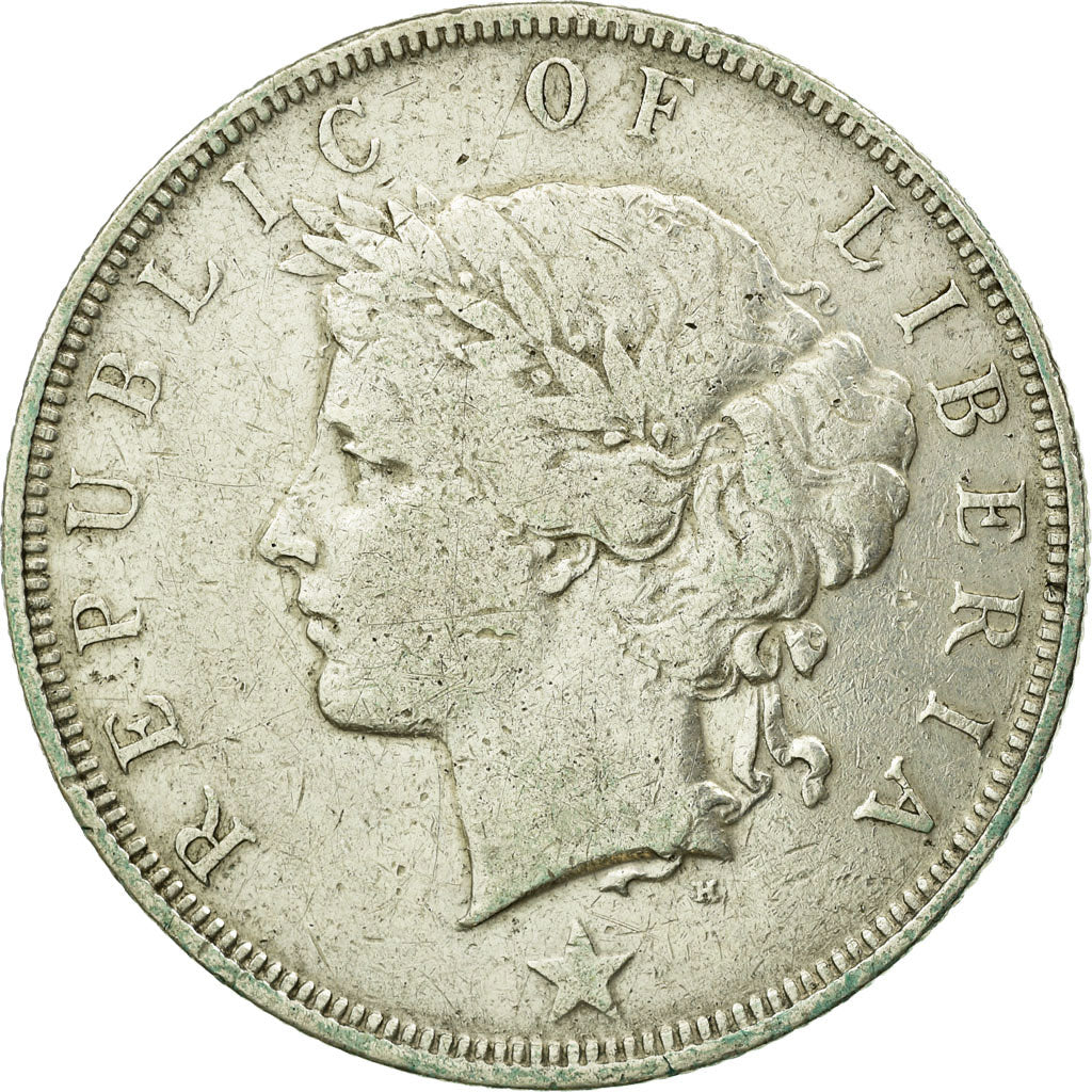 Coin, Liberia, 50 Cents, 1906, Heaton, Birmingham, England, EF(40-45), Silver
