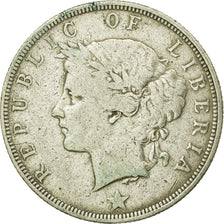 Monnaie, Liberia, 50 Cents, 1896, Heaton, Birmingham, England, TB, Argent, KM:9