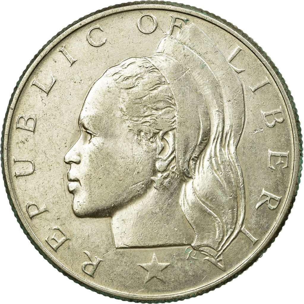 Coin, Liberia, 50 Cents, 1960, EF(40-45), Silver, KM:17