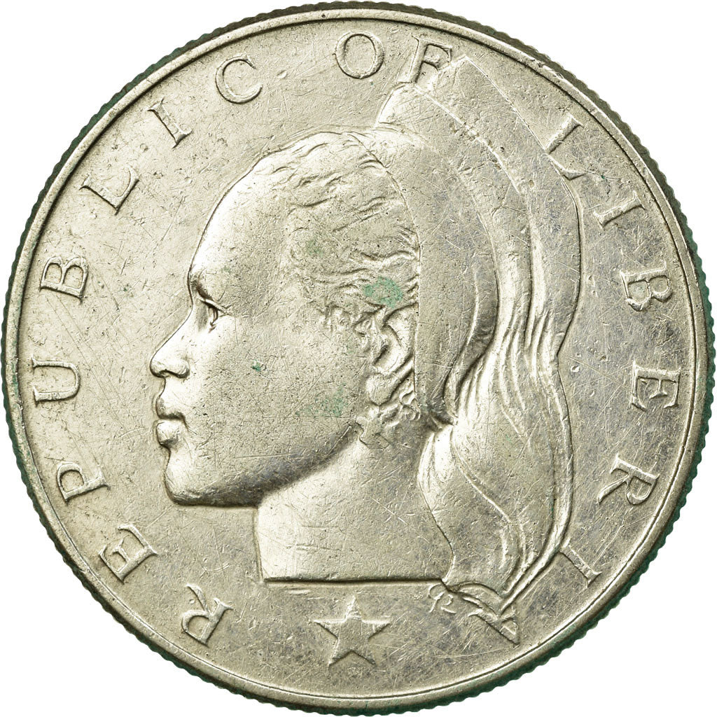 Coin, Liberia, 50 Cents, 1960, VF(30-35), Silver, KM:17
